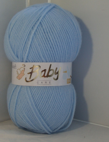 Baby Care DK Yarn 10 x 100g Balls Baby Blue - Click Image to Close